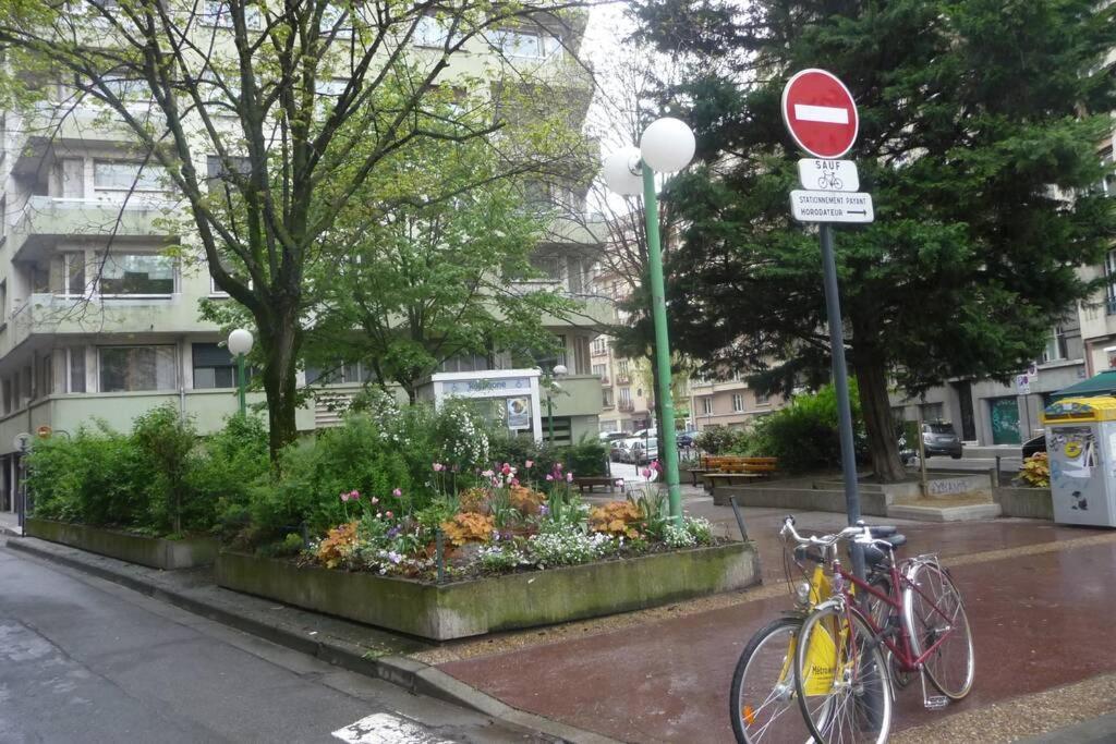 Bel Appartement Charme Ancien Dans Quartier Anime Grenoble Exteriör bild